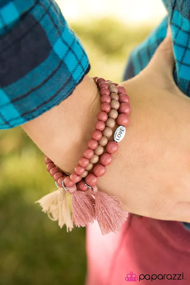 Paparazzi Jewelry Bracelets Paparazzi Bracelet Studying Abroad Pink