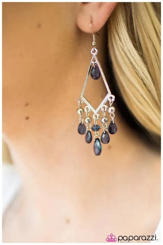 Paparazzi Jewelry Earrings Paparazzi Earring A Run For Your Money Blue