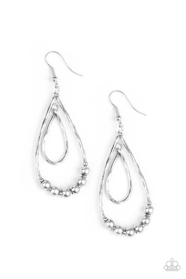 Paparazzi Jewelry Earrings Paparazzi Earring Artisanal Applique Silver Paparazzi Jewelry Earrings Paparazzi Earring Artisanal Applique Silver