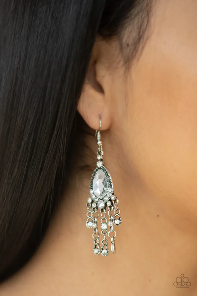 Paparazzi Jewelry Earrings Paparazzi Earring Bling Bliss White