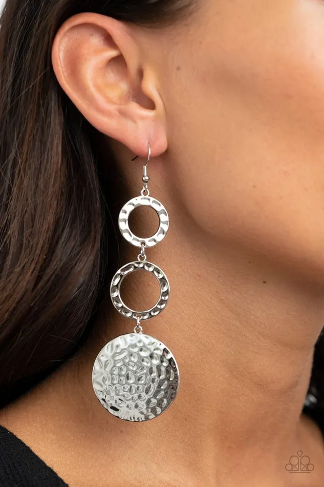 Paparazzi Jewelry Earrings Paparazzi Earring Blooming Baubles Silver