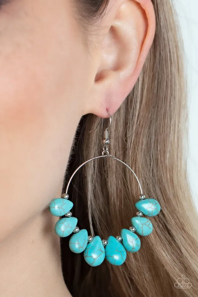 Paparazzi Jewelry Earrings Paparazzi Earring Canyon Quarry Blue
