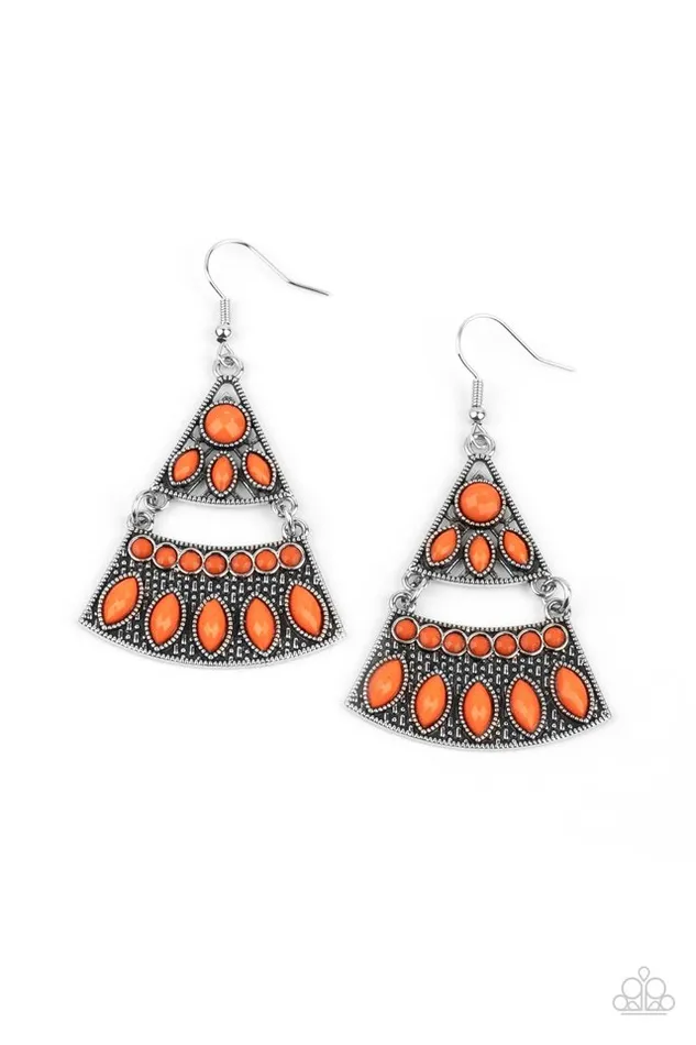 Paparazzi Jewelry Earrings Paparazzi Earring Desert Fiesta Orange Paparazzi Jewelry Earrings Paparazzi Earring Desert Fiesta Orange