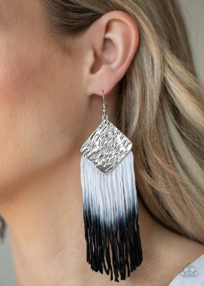 Paparazzi Jewelry Earrings Paparazzi Earring DIP The Scales Black