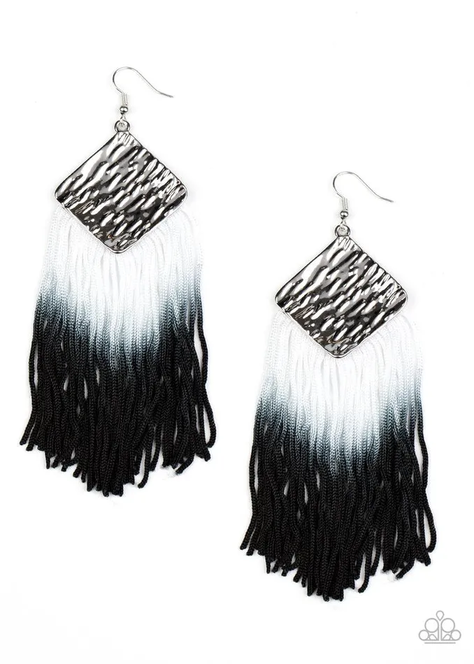 Paparazzi Jewelry Earrings Paparazzi Earring DIP The Scales Black Paparazzi Jewelry Earrings Paparazzi Earring DIP The Scales Black
