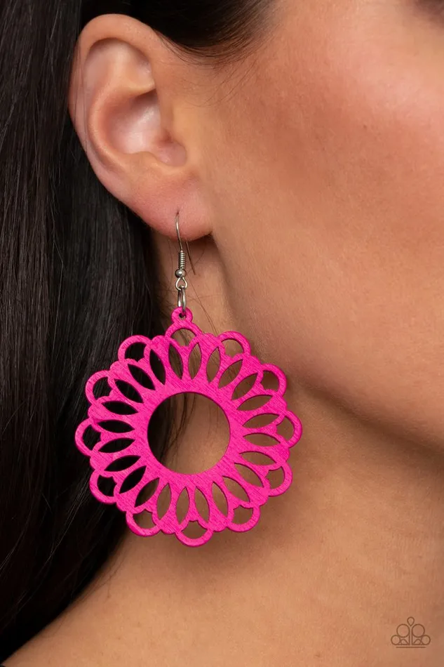 Paparazzi Jewelry Earrings Paparazzi Earring Dominican Daisy Pink