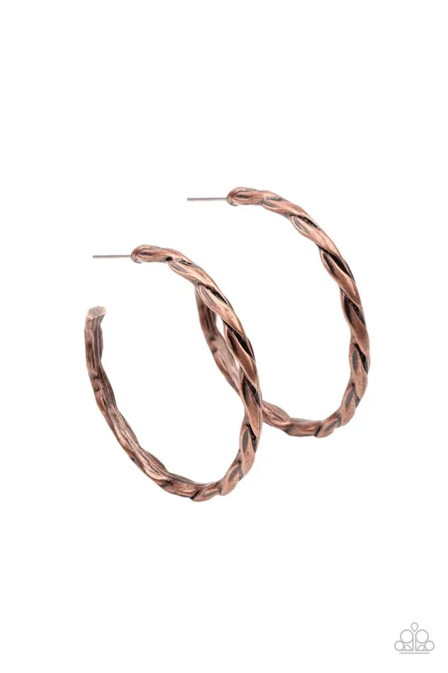 Paparazzi Jewelry Earrings Paparazzi Earring Dont Get It Twisted Copper Paparazzi Jewelry Earrings Paparazzi Earring Dont Get It Twisted Copper