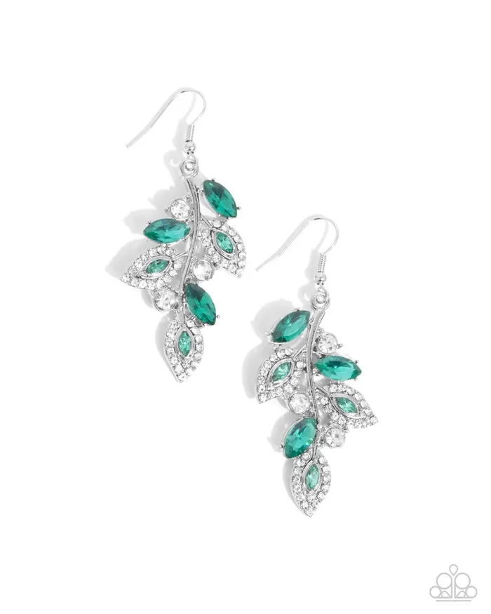 Paparazzi Jewelry Earrings Paparazzi Earring Flourishing Feature Green Paparazzi Jewelry Earrings Paparazzi Earring Flourishing Feature Green