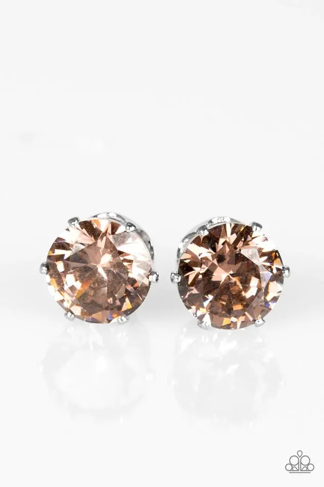 Paparazzi Jewelry Earrings Paparazzi Earring Greatest Treasure Brown