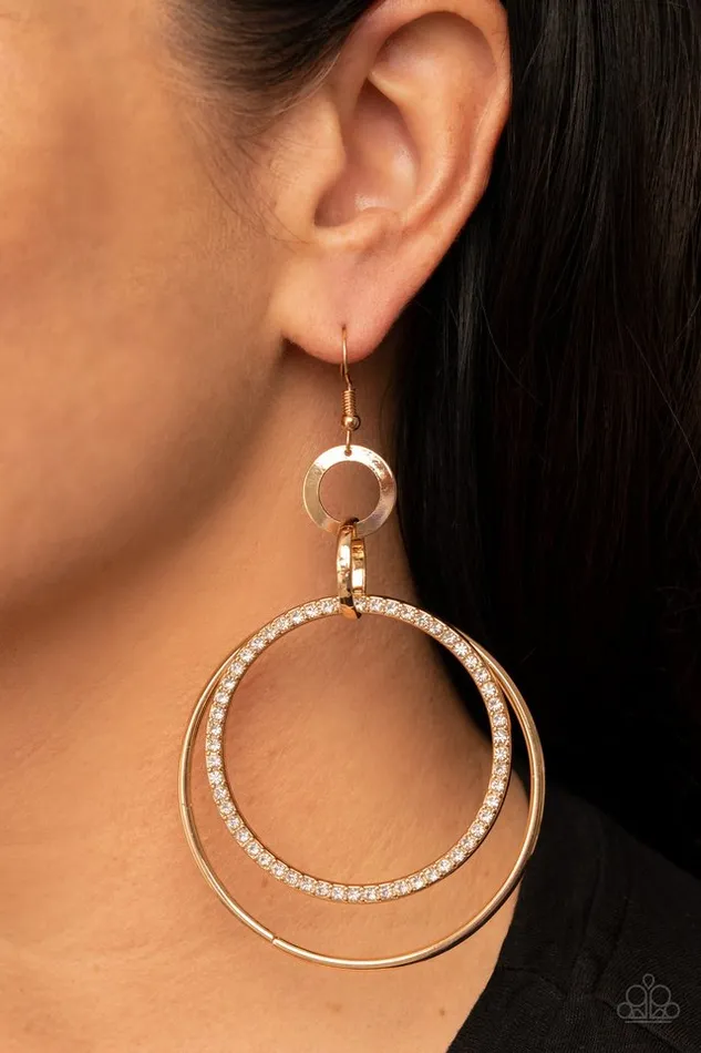 Paparazzi Jewelry Earrings Paparazzi Earring Haute Hysteria Gold
