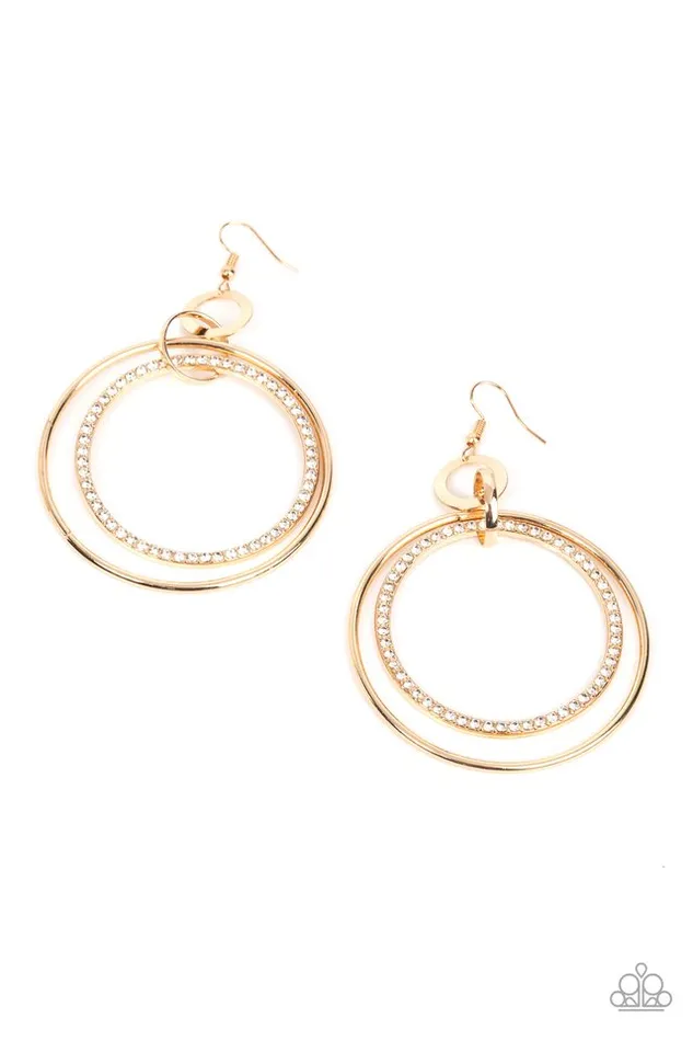 Paparazzi Jewelry Earrings Paparazzi Earring Haute Hysteria Gold Paparazzi Jewelry Earrings Paparazzi Earring Haute Hysteria Gold