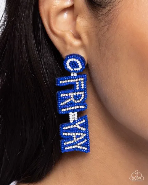 Paparazzi Jewelry Earrings Paparazzi Earring Its Friday Blue