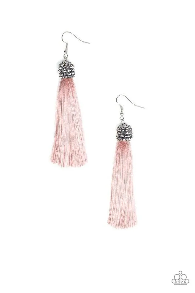 Paparazzi Jewelry Earrings Paparazzi Earring Make Room For Plume Pink