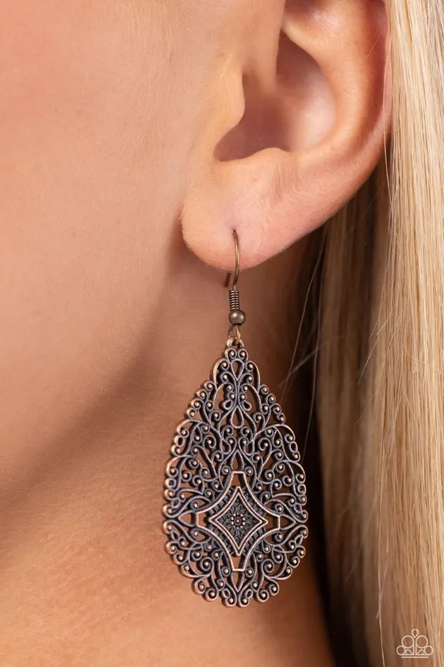 Paparazzi Jewelry Earrings Paparazzi Earring Meadow Magic Copper