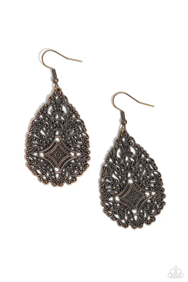 Paparazzi Jewelry Earrings Paparazzi Earring Meadow Magic Copper Paparazzi Jewelry Earrings Paparazzi Earring Meadow Magic Copper