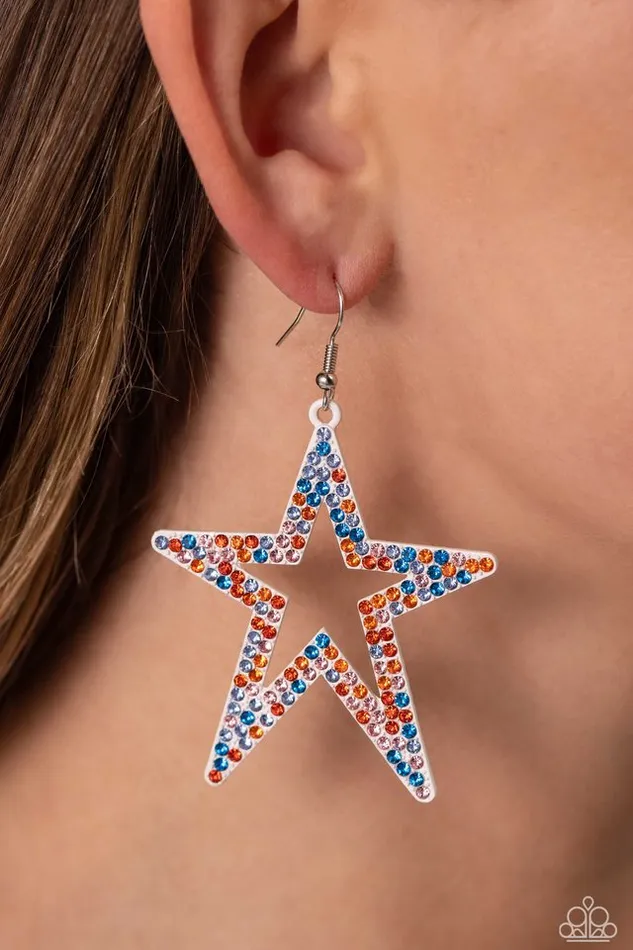 Paparazzi Jewelry Earrings Paparazzi Earring Rockstar Energy White
