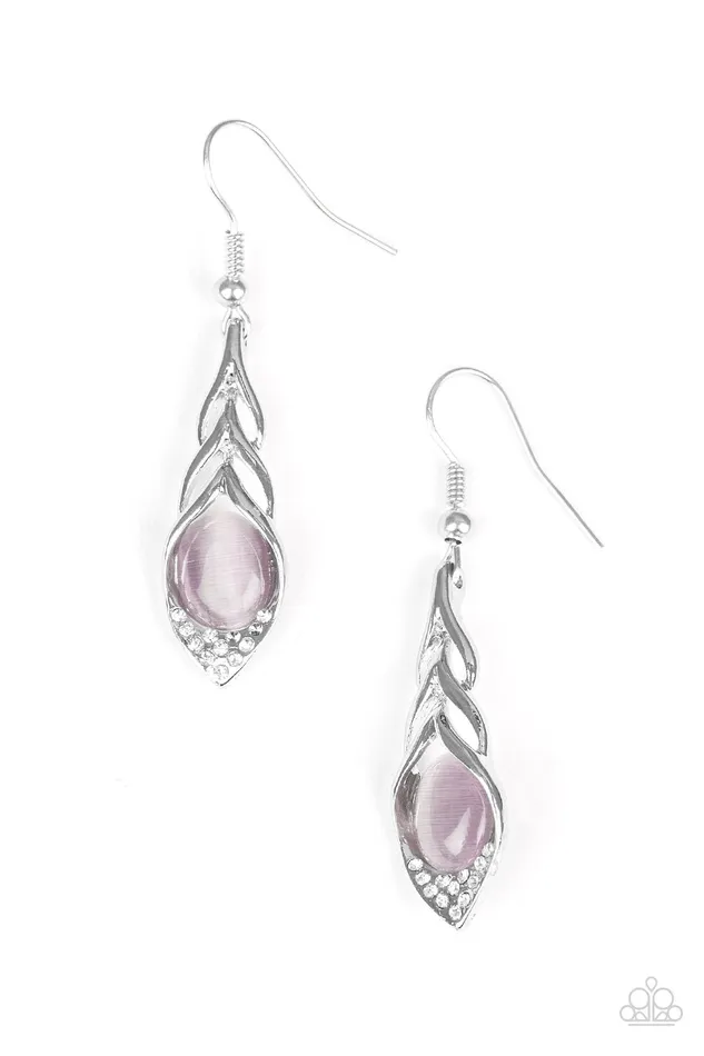 Paparazzi Jewelry Earrings Paparazzi Earring Soaring Shimmer Purple