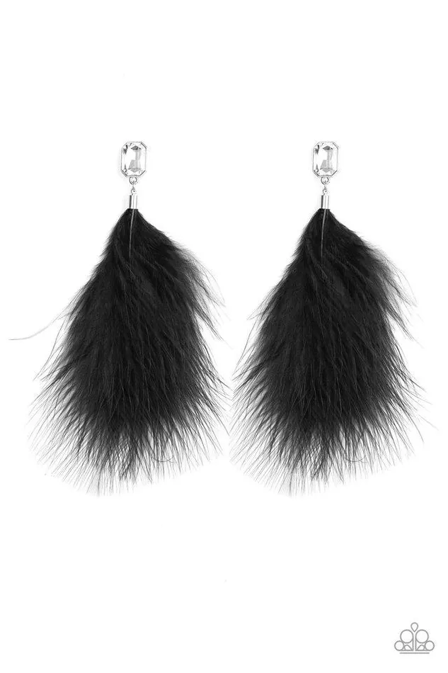 Paparazzi Jewelry Earrings Paparazzi Earring The SHOWGIRL Must Go On Black