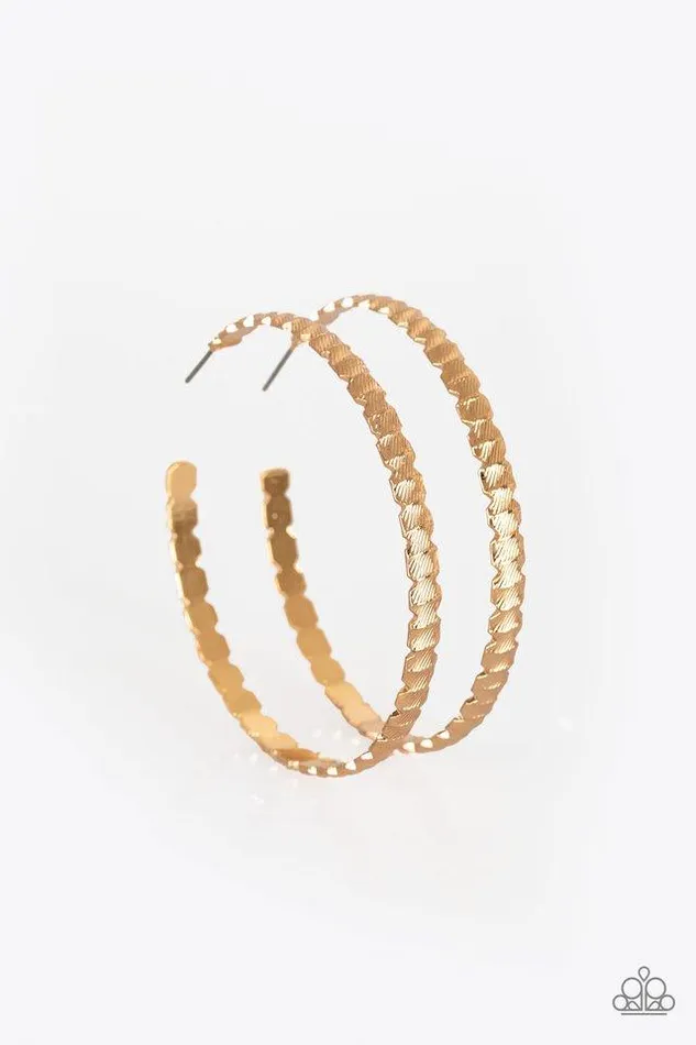 Paparazzi Jewelry Earrings Paparazzi Earring Totally Off The HOOP Gold