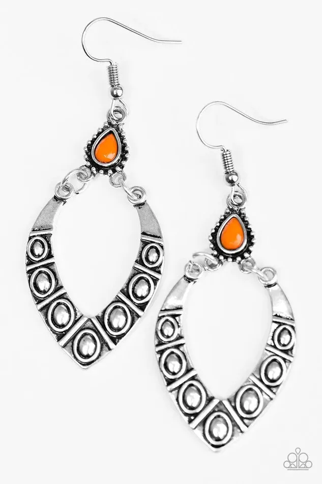 Paparazzi Jewelry Earrings Paparazzi Earring TRIBE Something New Orange