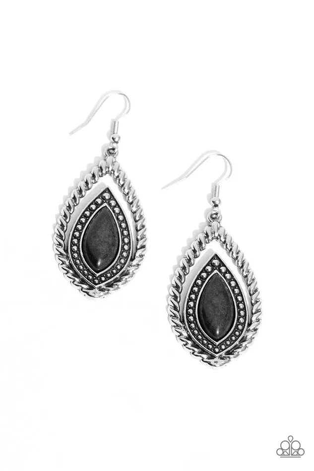 Paparazzi Jewelry Earrings Paparazzi Earring Twisted Trailblazer Black Paparazzi Jewelry Earrings Paparazzi Earring Twisted Trailblazer Black