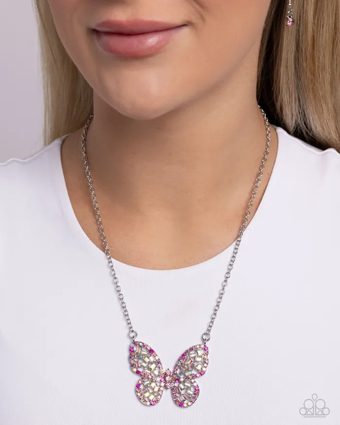 Paparazzi Jewelry Necklaces Paparazzi Necklace Aerial Academy Pink