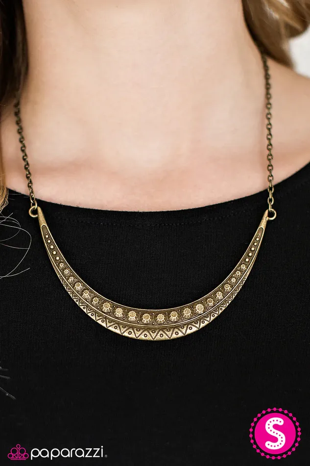 Paparazzi Jewelry Necklaces Paparazzi Necklace Anchors Aweigh Brass