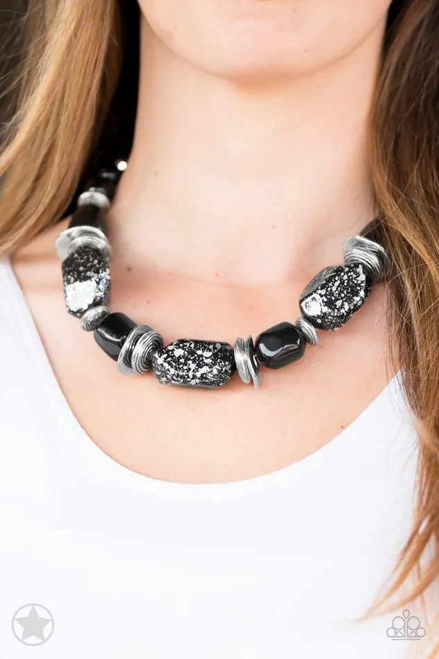 Paparazzi Jewelry Necklaces Paparazzi Necklace Blockbuster In Good Glazes Black