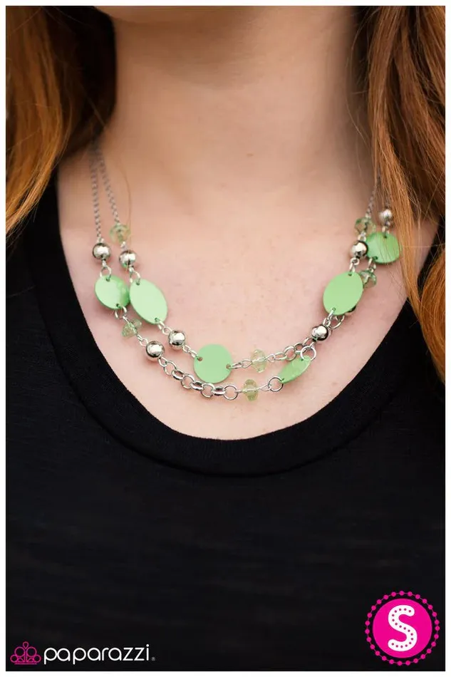 Paparazzi Jewelry Necklaces Paparazzi Necklace Bon Adventure Green