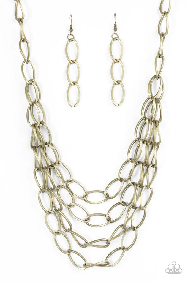Paparazzi Jewelry Necklaces Paparazzi Necklace Chain Reaction Brass