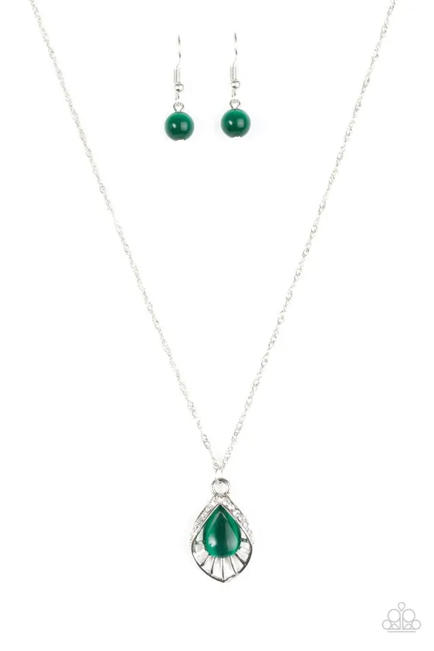 Paparazzi Jewelry Necklaces Paparazzi Necklace Cherished Treasure Green