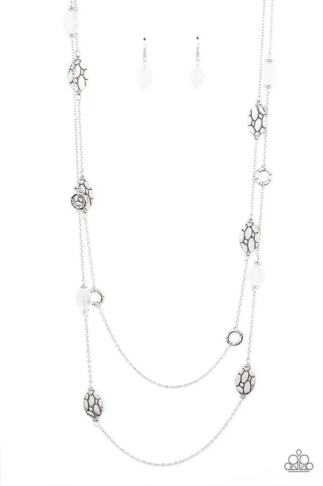 Paparazzi Jewelry Necklaces Paparazzi Necklace Cobble Creeks White Paparazzi Jewelry Necklaces Paparazzi Necklace Cobble Creeks White