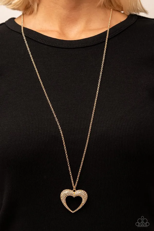 Paparazzi Jewelry Necklaces Paparazzi Necklace Cupid Charisma Gold