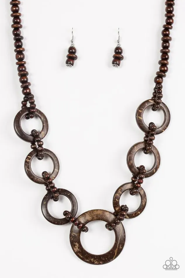 Paparazzi Jewelry Necklaces Paparazzi Necklace Endless Summer Brown