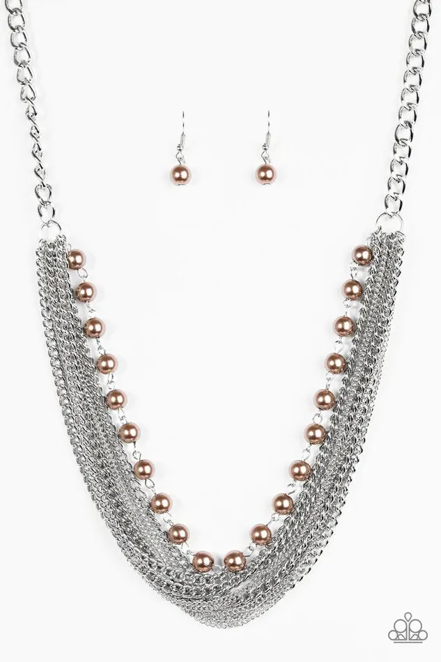 Paparazzi Jewelry Necklaces Paparazzi Necklace Fierce Fashion Brown