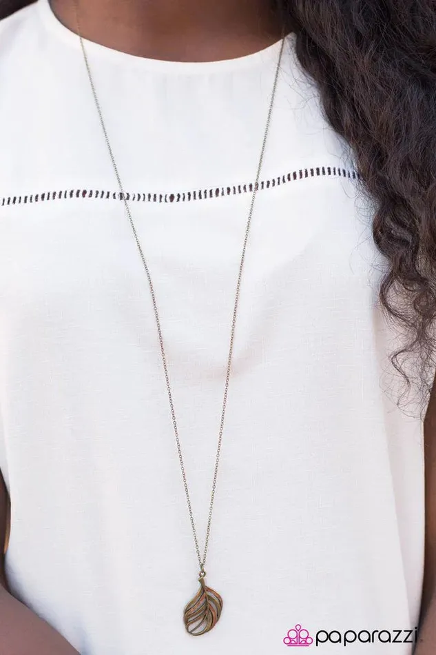 Paparazzi Jewelry Necklaces Paparazzi Necklace FLIGHT Of A Lifetime Brass