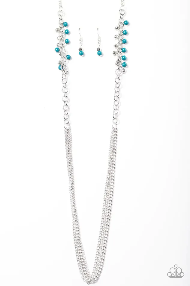 Paparazzi Jewelry Necklaces Paparazzi Necklace In For A Surprise Blue
