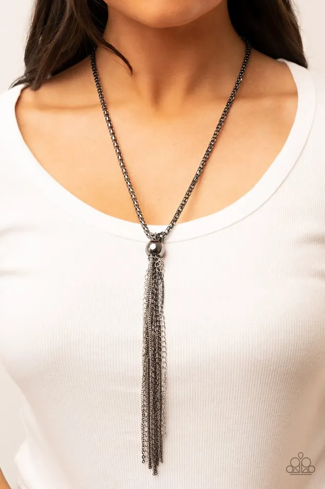 Paparazzi Jewelry Necklaces Paparazzi Necklace Metallic MESHUp Black