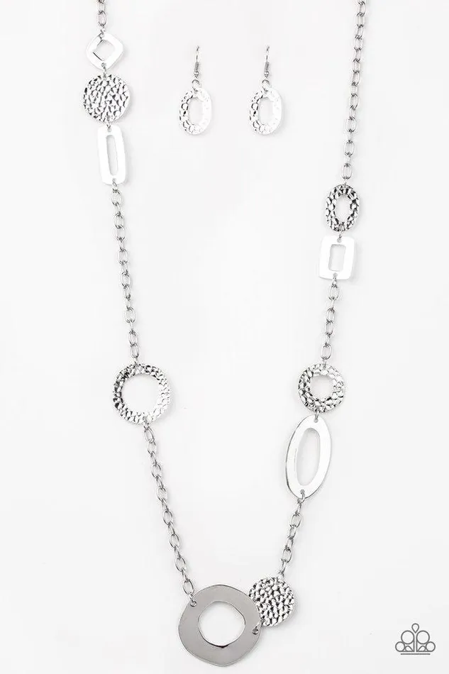 Paparazzi Jewelry Necklaces Paparazzi Necklace Metro Scene Silver