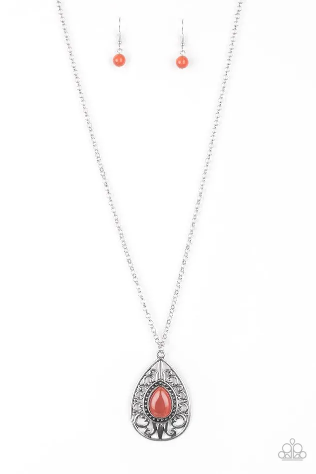 Paparazzi Jewelry Necklaces Paparazzi Necklace Modern Majesty Orange Paparazzi Jewelry Necklaces Paparazzi Necklace Modern Majesty Orange
