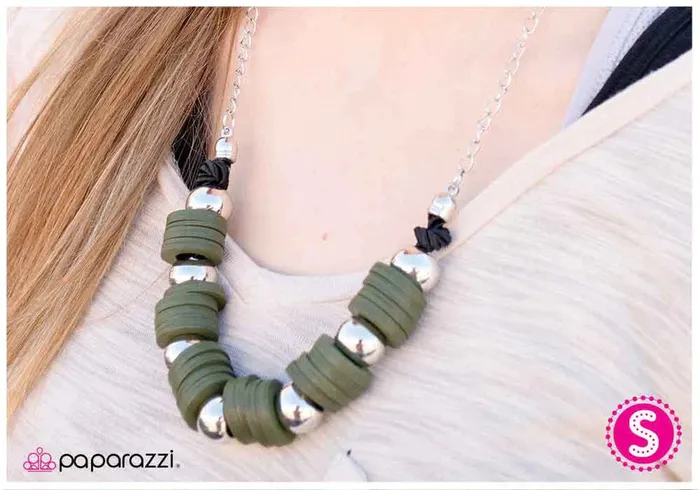 Paparazzi Jewelry Necklaces Paparazzi Necklace Organically Cypress Green