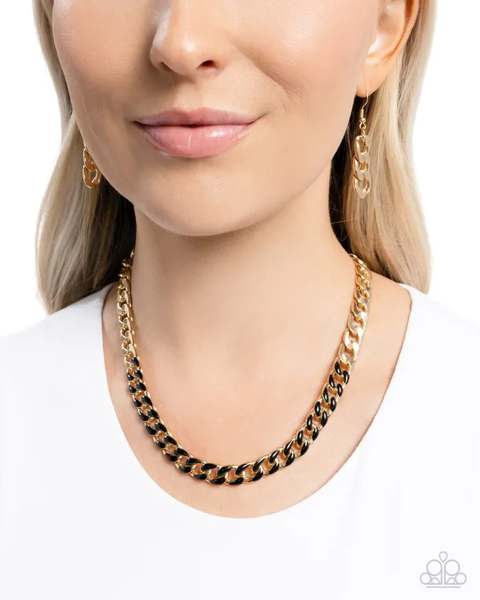 Paparazzi Jewelry Necklaces Paparazzi Necklace Painted Problem Black
