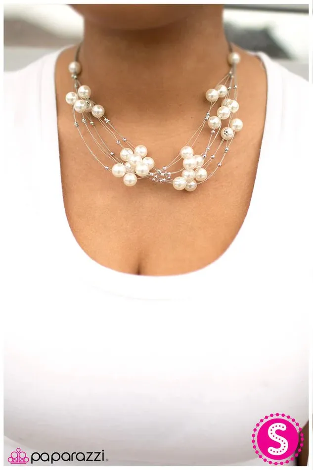Paparazzi Jewelry Necklaces Paparazzi Necklace Pearl Armada White