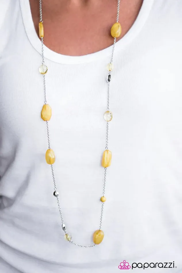 Paparazzi Jewelry Necklaces Paparazzi Necklace River Cruise Yellow