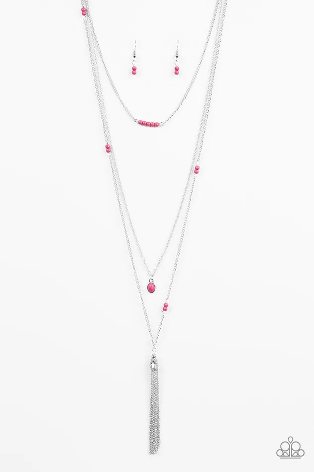 Paparazzi Jewelry Necklaces Paparazzi Necklace SANDSTONE Castles Pink