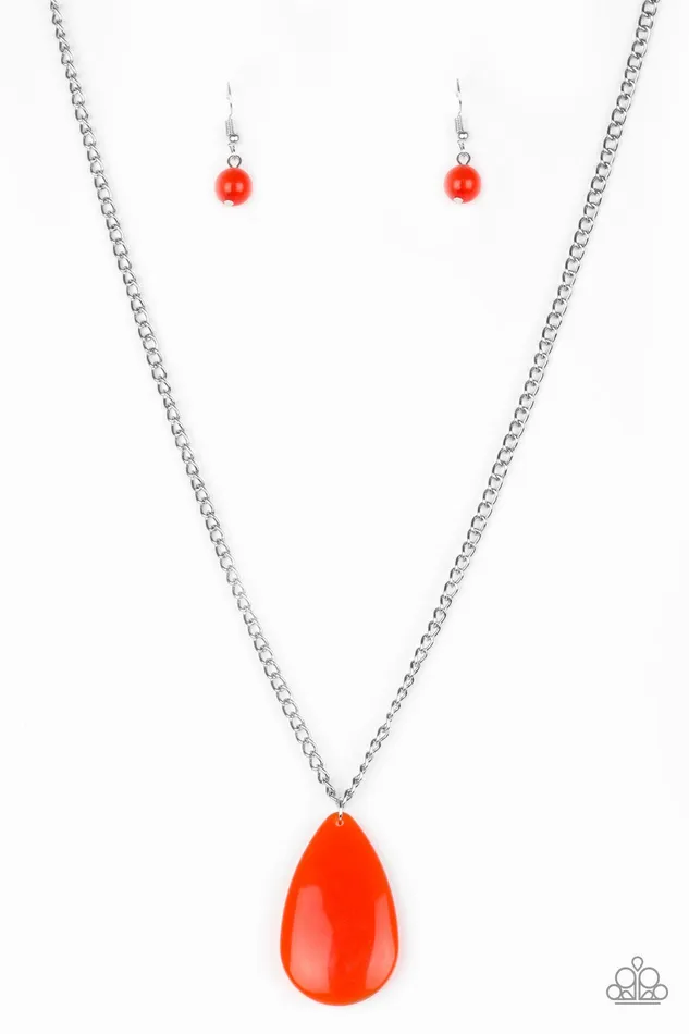 Paparazzi Jewelry Necklaces Paparazzi Necklace So PopYOUlar Orange