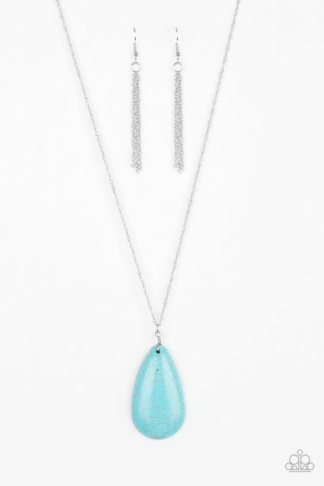 Paparazzi Jewelry Necklaces Paparazzi Necklace Stone River Blue