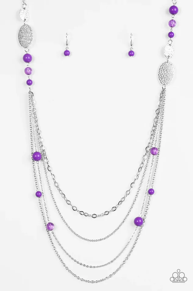 Paparazzi Jewelry Necklaces Paparazzi Necklace The SUMMERTIME Of Your Life Purple