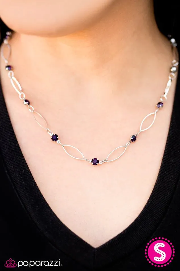 Paparazzi Jewelry Necklaces Paparazzi Necklace Time Is Of The Essence Purple