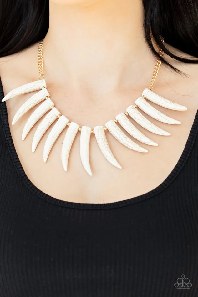 Paparazzi Jewelry Necklaces Paparazzi Necklace Tusk Tundra White